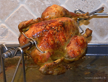 Recette Poulet à la broche - Rôtissoire 