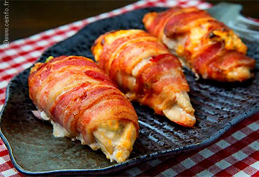 Rouleaux de poulet au bacon